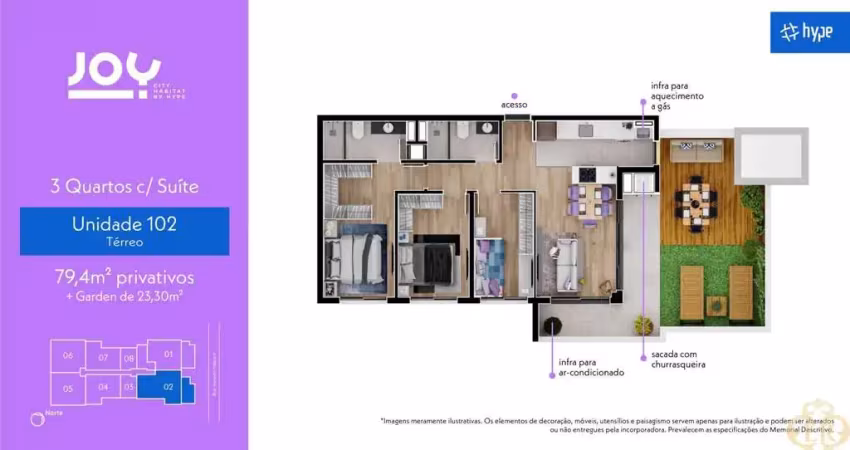 Joy city habitat - apartamento à venda no bairro tingui - curitiba/pr