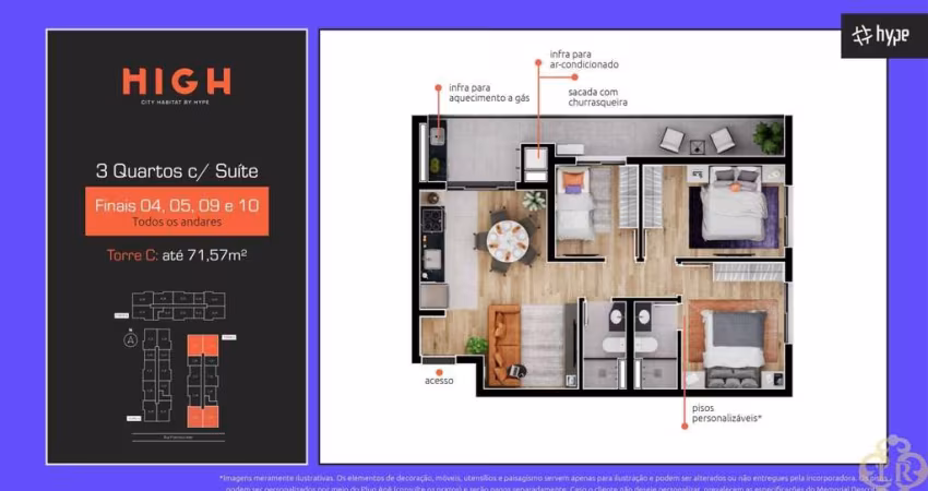 High City Habitat - Apartamento à venda no bairro Novo Mundo - Curitiba/PR
