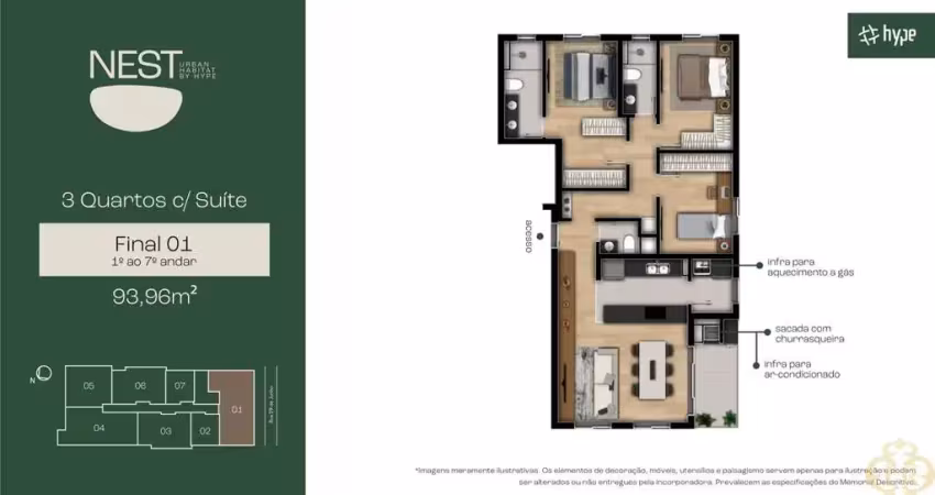 Nest urban habitat - apartamento à venda no bairro tingui - curitiba/pr