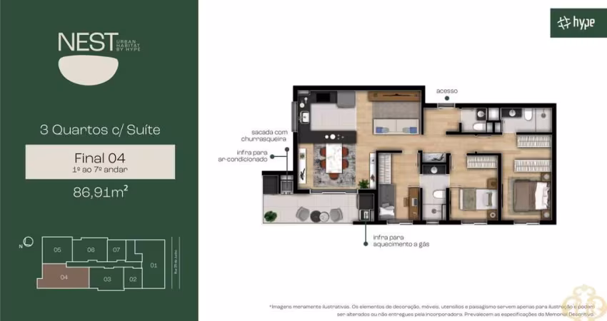 Nest Urban Habitat - Apartamento à venda no bairro Tingui - Curitiba/PR