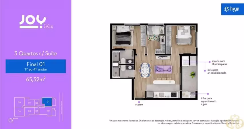 Joy city habitat - apartamento à venda no bairro tingui - curitiba/pr