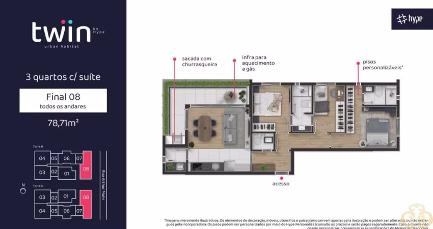 Twin Urban Habitat - Apartamento à venda no bairro Portão - Curitiba/PR