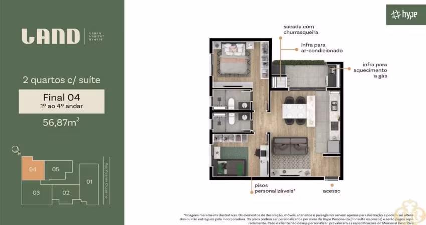 Land Urban Habitat - Apartamento à venda no bairro Boa Vista - Curitiba/PR