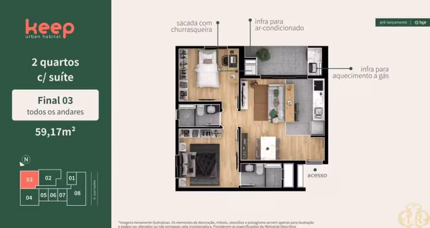 Keep urban habitat - apartamento à venda no bairro água verde - curitiba/pr