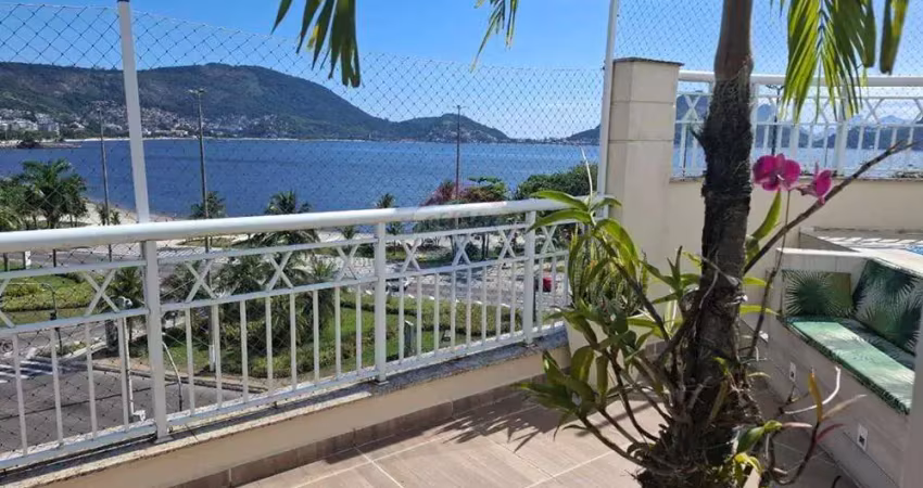 'linda cobertura duplex, com 3 quartos, piscina e com vista para o mar e montanha em são francisco