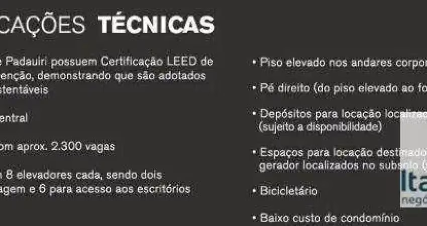 Conjunto comercial para locação no centro administrativo rio negro