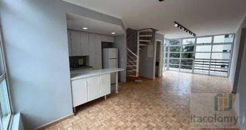 Apartamento duplex com 1 dormitório, 86 m² - venda por r$ 880.000 ou aluguel por r$ 6.950/mês - edifício loft - alphaville industrial barueri/sp