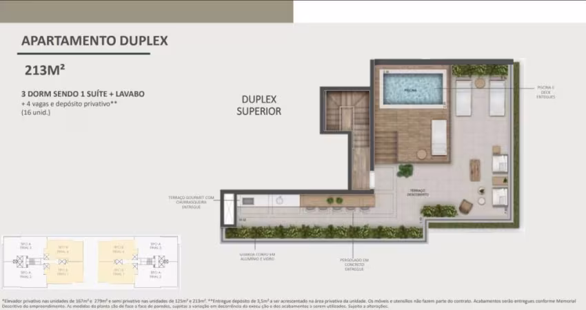 Apartamento Duplex com 3 dormitórios à venda, 213 m² por R$ 1.620.000 - Alpha One Ekko - Santana de Parnaíba/SP