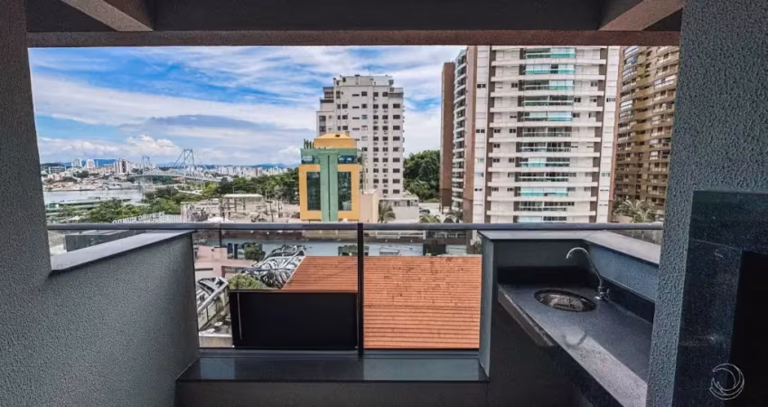 Apartamento mobiliado 2 quartos | vista panorâmica | centro de florianópolis