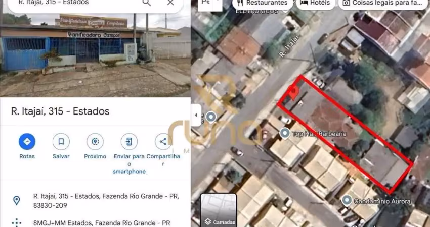 Terreno à venda na Itajaí, 349, Estados, Fazenda Rio Grande