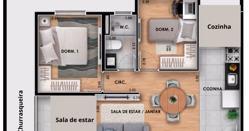 Apartamento 68,42m² garden de 2dorms a 650m do metrô vila  matilde
