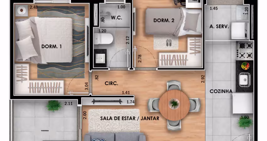 Apartamento de 2dorms a 650m do metrô vila  matilde