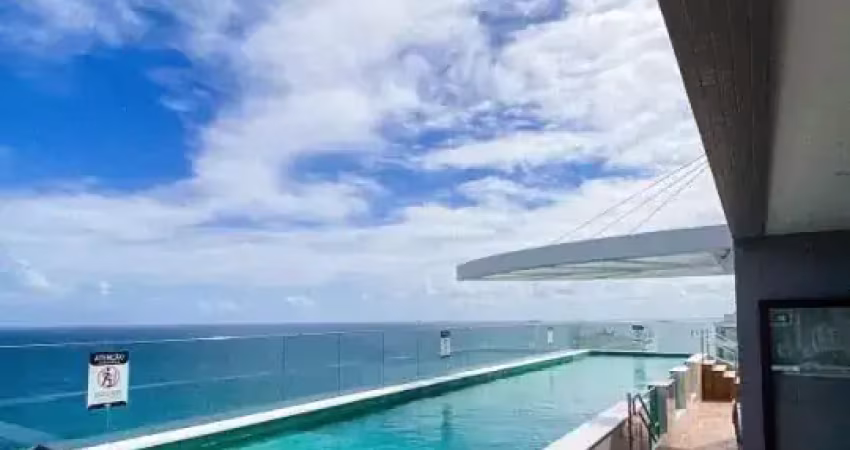 Apartamento vista mar com 2/4, suite, varanda, 1 vaga, no NAU Barra