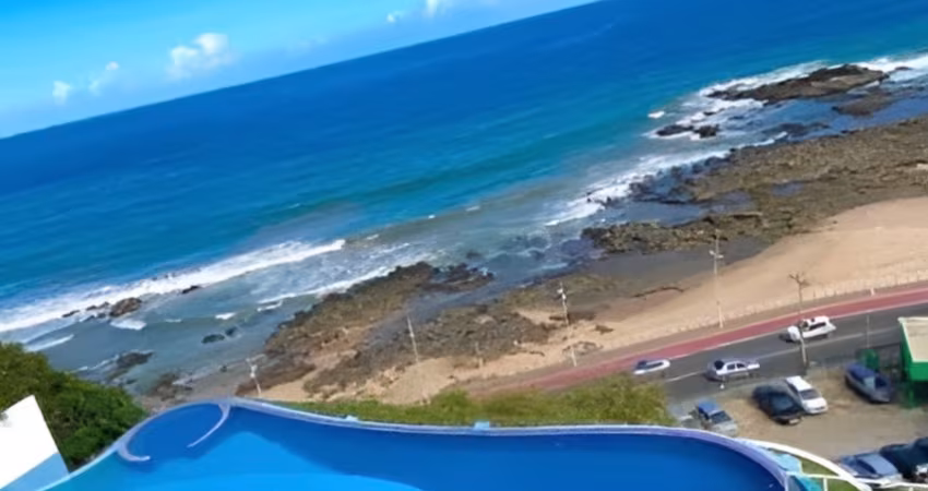 Apartamento vista mar com 2/4, suíte, varanda, 2 vagas, no Terrazzo Ondina