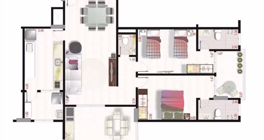 Apartamento duplex para venda em praia grande, vila assunção, 4 dormitórios, 2 suítes, 1 banheiro, 1 vaga
