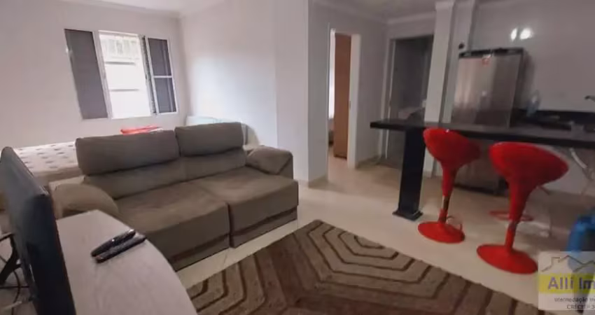 Apartamento para venda em praia grande, ocian, 1 dormitório, 1 banheiro, 1 vaga