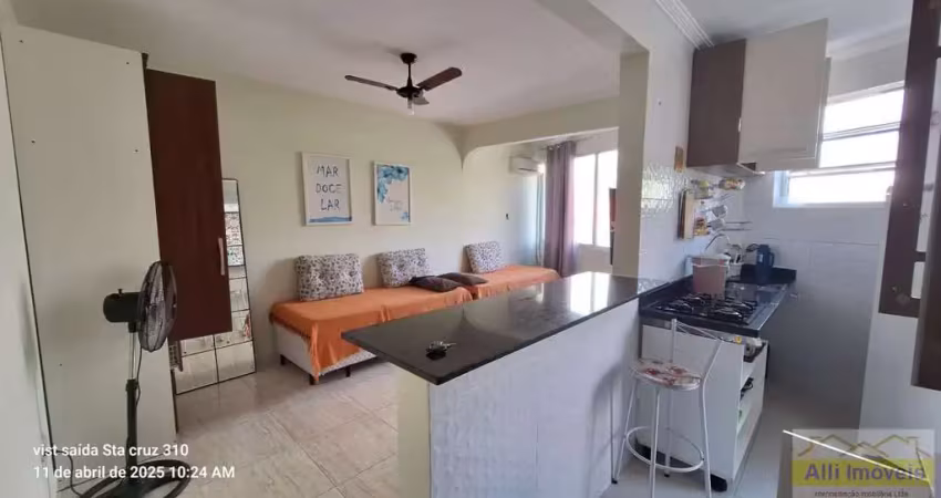 Kitnet para locação em praia grande, canto do forte, 1 banheiro, 1 vaga