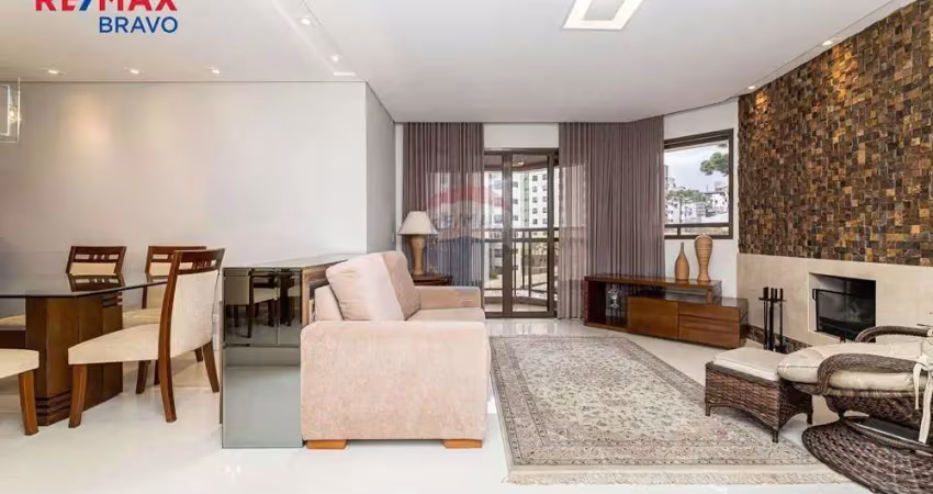 Apartamento à venda, no bigorrilho, 181m2, 4 quartos (2 suítes), 2 vagas de garagem.