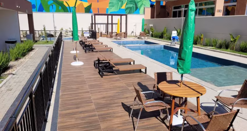 Apartamento dois dormitórios 45 m², pronto e novo, varanda, lazer completo, super local