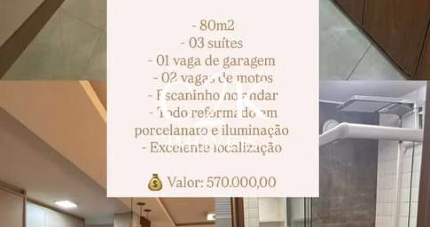 Apartamento reformado com armários, varanda e vista libre - Parque Amazônia
