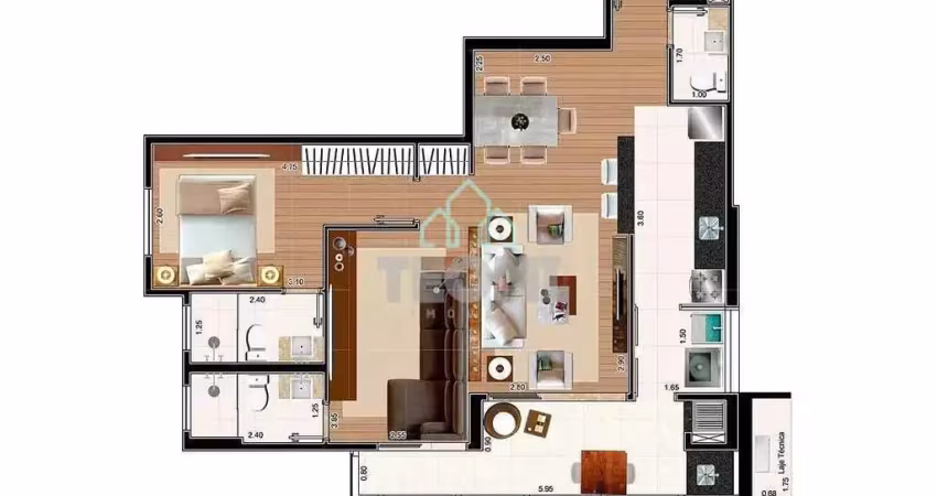 Apartamento com 2 dormitórios à venda, 77 m² por r$ 540.000,00 - bosque flamboyant - taubaté/sp
