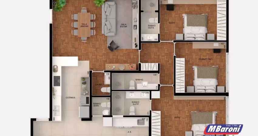 Apartamento à venda em Higienópolis, 140 m²