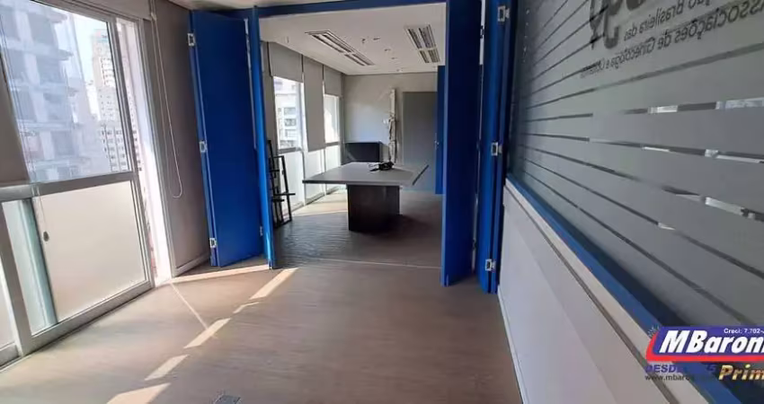 Sala comercial aluga , paraiso/jd paulista , banh. , sacada,1 vaga, 42 m2