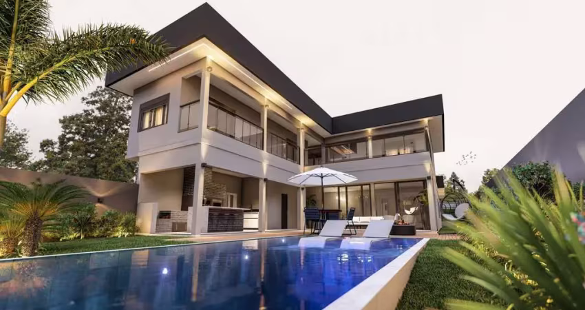 Casa com 4 dormitórios à venda, com 309 m² de área construída - Condomínio Fechado Santa Maria do Laranjal - Atibaia/SP