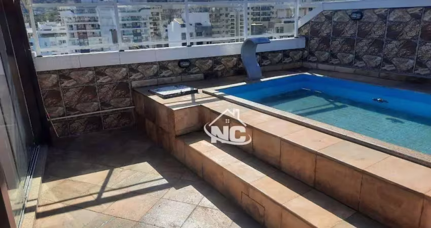 Cobertura com 3 quartos, aceita permuta por imóvel de menor valor, à venda, 130 m² por r$ 1.300.000 - icaraí - niterói/rj