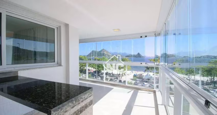 Apartamento vista mar com 4 quartos à venda, 271 m² por r$ 2.600.000 - charitas - niterói/rj