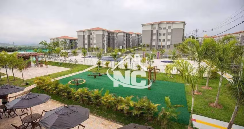 Apartamento no condomínio jardim das bromélias 2 quartos à venda, 49 m² por r$ 150.000 - novo horizonte (manilha) - itaboraí/rj
