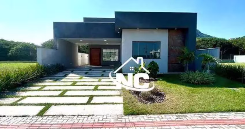 Alphaville maricá ii - casa alto padrão 3 quartos à venda, 155 m² por r$ 820.000 - inoã - maricá/rj