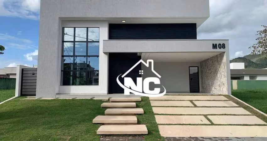 Alphaville maricá 1. casa alto padrão com 3 quartos, 1 suíte, piscina, 185 m² por r$ 1.099.000 - inoã - maricá/rj