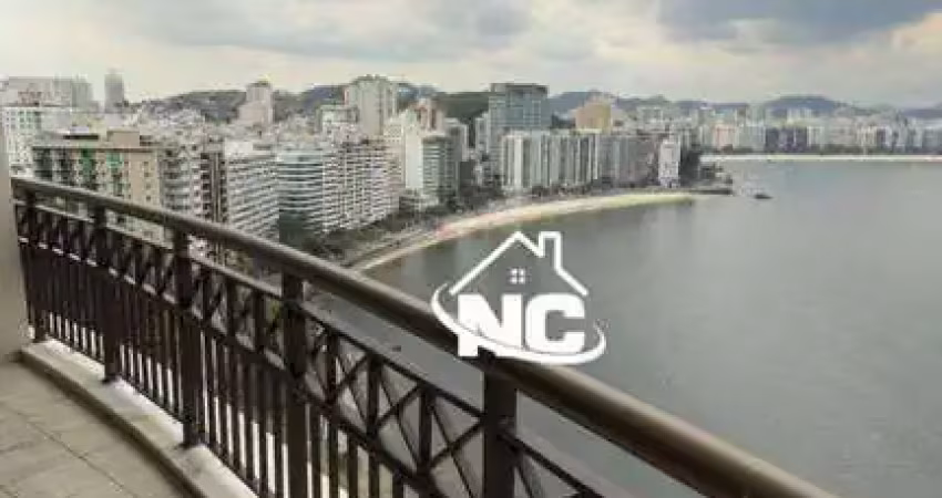 Apartamento vista mar com 4 quartos à venda, 190 m² por r$ 2.300.000 - ingá - niterói/rj