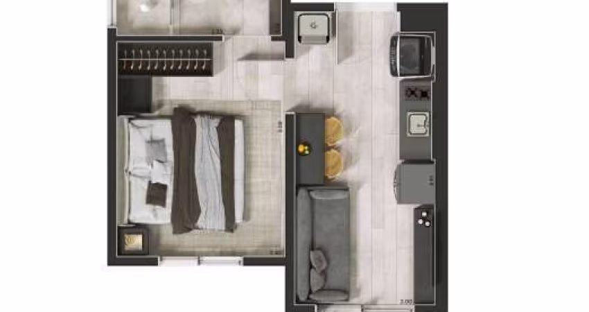 Studio para venda com 1 quarto, 24m²