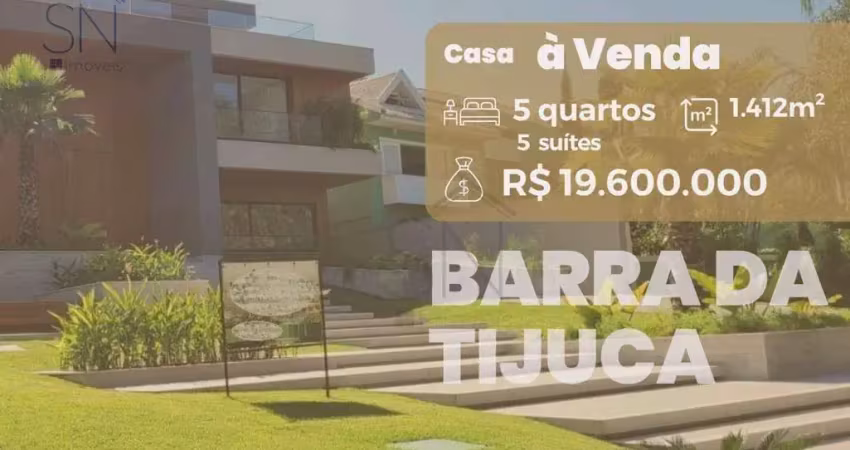 Casa com 5 dormitórios à venda, 1412 m² por r$ 19.600.000,00 - barra da tijuca - rio de janeiro/rj