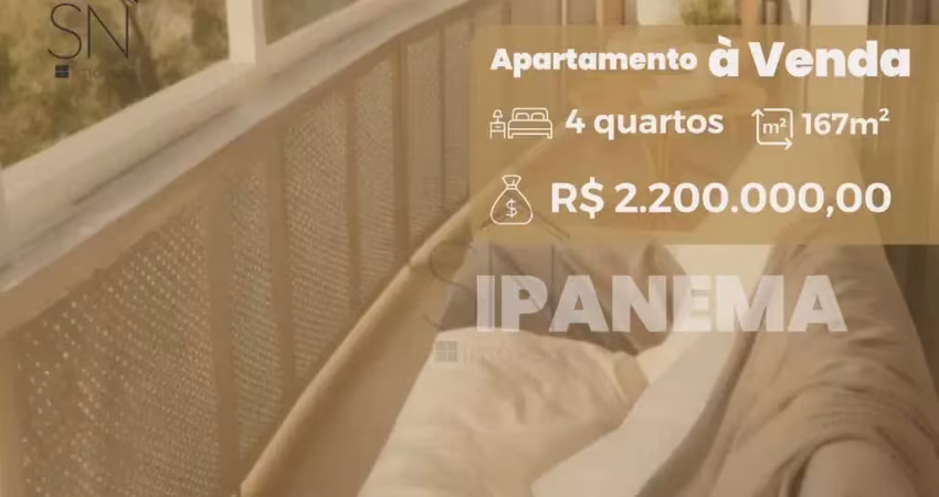 Apartamento garden com 4 dormitórios à venda, 167 m² por r$ 2.200.000 - ipanema - rio de janeiro/rj
