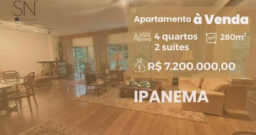 Apartamento com 4 dormitórios à venda, 280 m² por r$ 7.200.000,00 - ipanema - rio de janeiro/rj