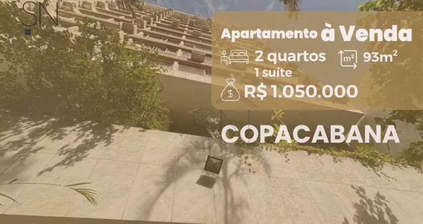 Apartamento com 2 dormitórios à venda, 93 m² por r$ 1.050.000,00 - copacabana - rio de janeiro/rj