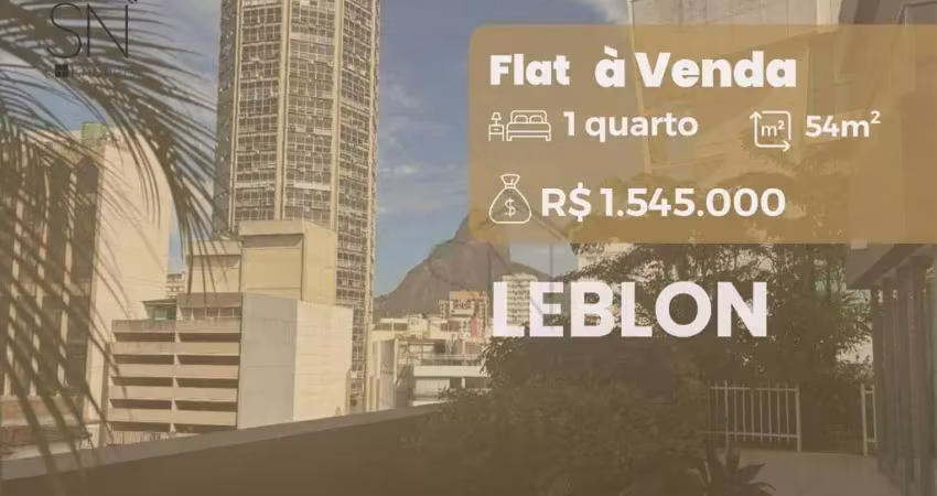 Flat com 1 dormitório à venda, 54 m² por r$ 1.545.000,00 - leblon - rio de janeiro/rj