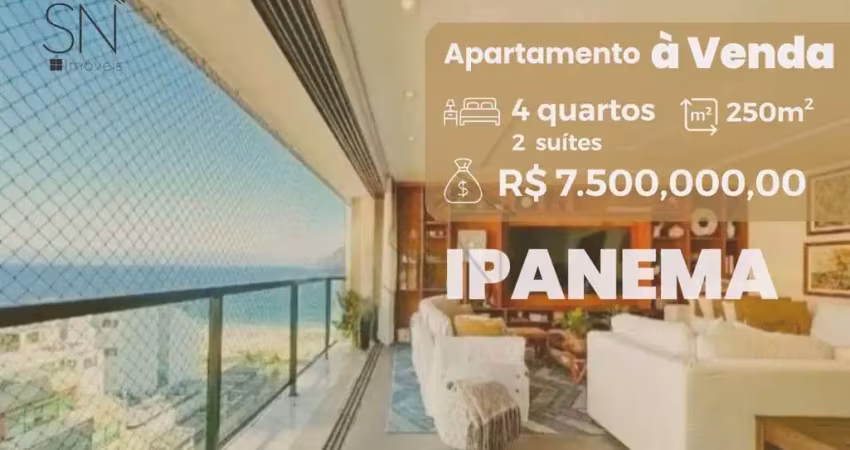 Apartamento com 4 dormitórios à venda, 250 m² por r$ 7.500.000,00 - ipanema - rio de janeiro/rj