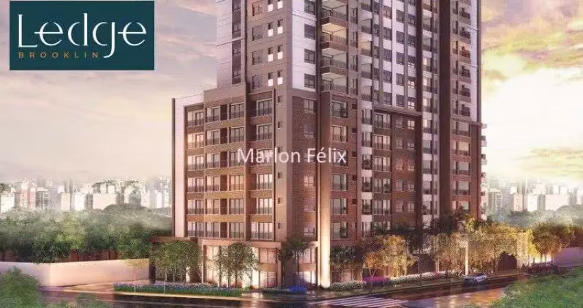 Studio novo com 33 m² cozinha banheiro e varanda no brooklin a 100 metros da berrini
