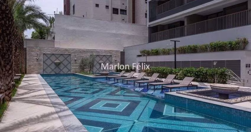 Apartamento novo com 1 quarto suíte living com lavabo e varanda no Jardins ao lado Parque do Ibirapuera