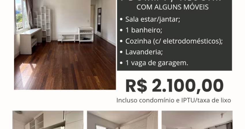 Apto para locação, 1 dorm, móveis,eletrodomésticos, 3° andar, 1 vaga, Portais III, Cajamar/SP, em condomínio, R$ 2.100,00 inclui condomínio.