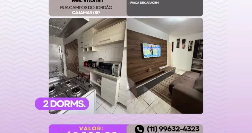 Apto totalmente mobiliado para alugar, com eletrodomésticos, 4° andar, 43m², 2 dorms, 1 vaga, polvilho, cajamar/sp
