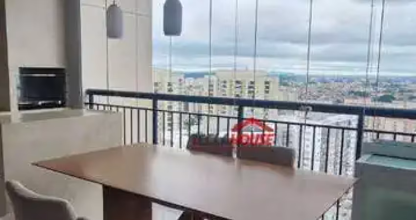 Apartamento com 3 dormitórios para alugar, 106 m² por r$ 7.000,00/mês - jardim flor da montanha - guarulhos/sp