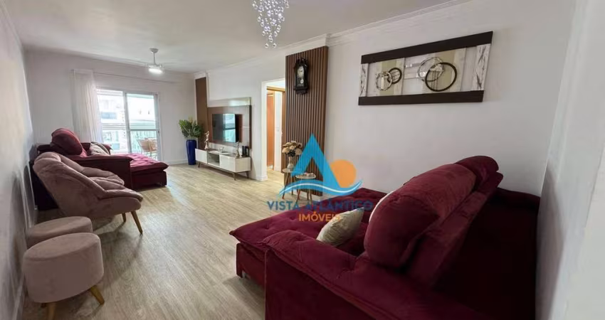 Apartamento mobiliado com 3 dormitórios à venda, 129 m² por R$ 910.000 - Ocian - Praia Grande/SP