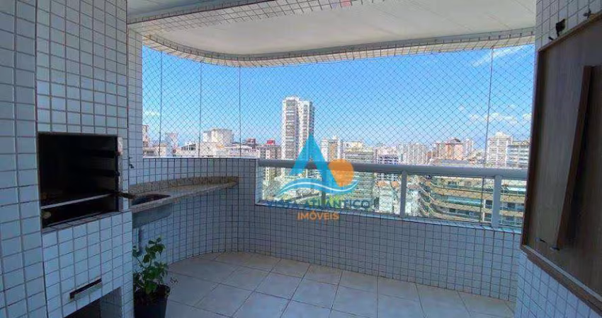 Apartamento com varanda gourmet,  2 quartos à venda, 85 m² por R$ 650.000 - Guilhermina - Praia Grande/SP