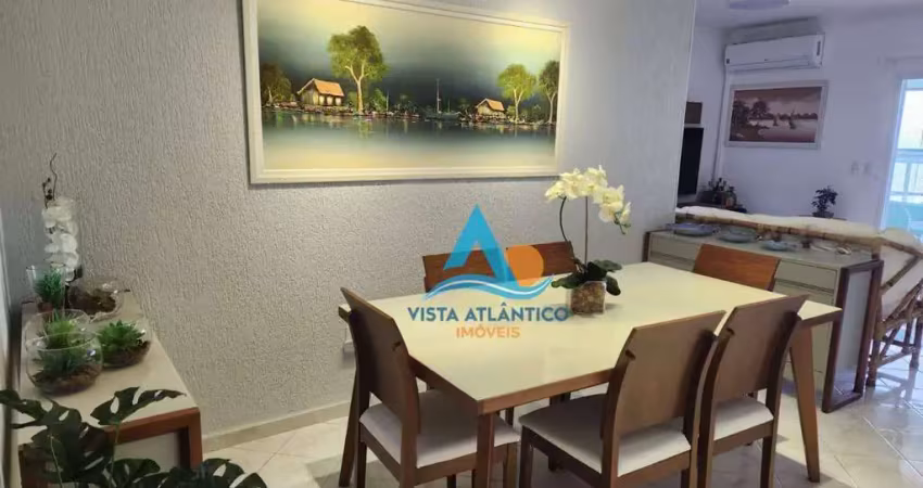 Apartamento mobiliado com varanda frente mar com 3 quartos à venda,  por r$ 1.130.000 - guilhermina - praia grande/sp