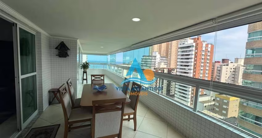 Apartamento mobiliado com 3 dormitórios à venda, 141 m² por R$ 1.100.000 - Guilhermina - Praia Grande/SP